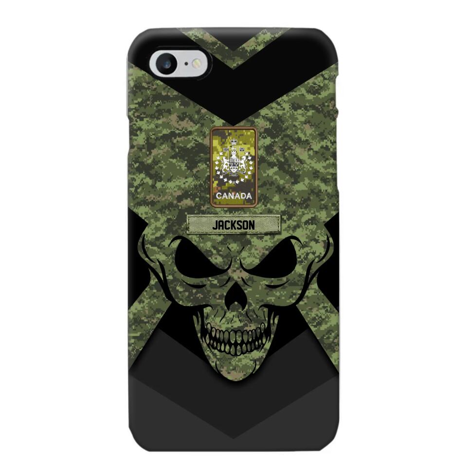 Personalized Canadian Soldier/ Veteran Rank Camo with Name Phonecase Printed 23FEB-HQ10