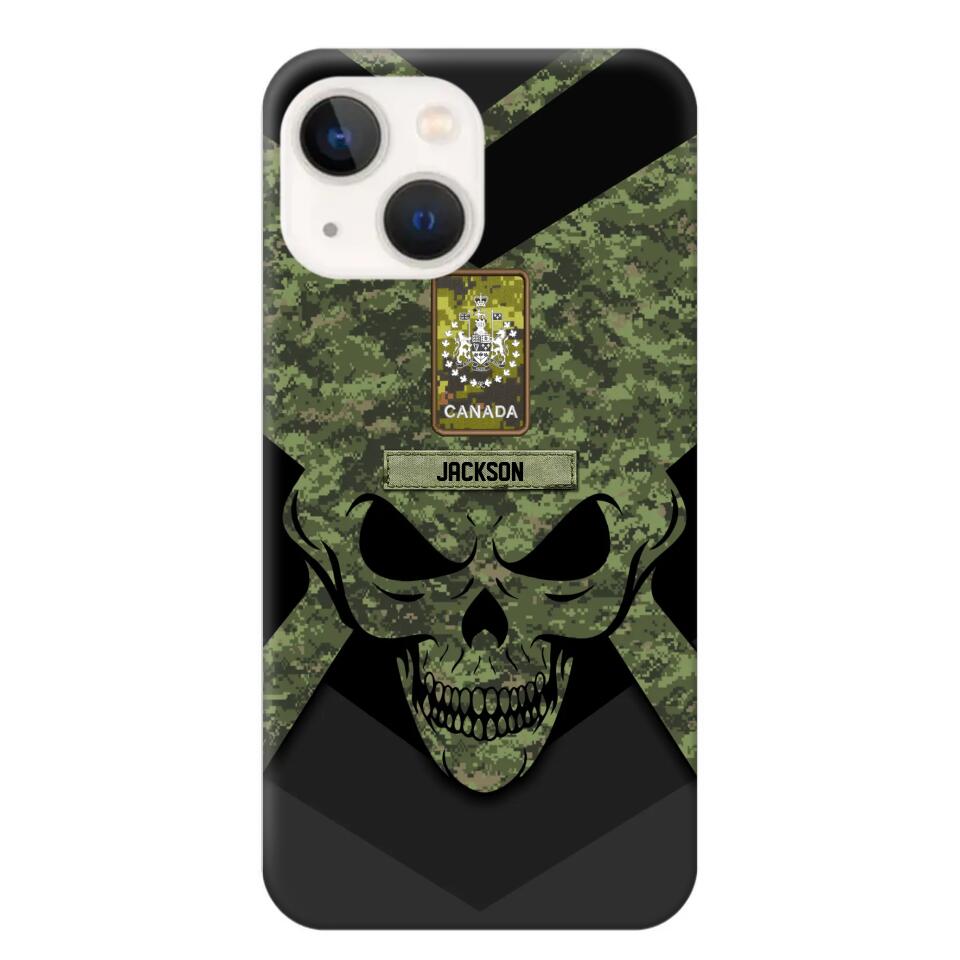 Personalized Canadian Soldier/ Veteran Rank Camo with Name Phonecase Printed 23FEB-HQ10