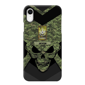 Personalized Canadian Soldier/ Veteran Rank Camo with Name Phonecase Printed 23FEB-HQ10