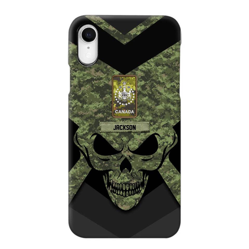 Personalized Canadian Soldier/ Veteran Rank Camo with Name Phonecase Printed 23FEB-HQ10