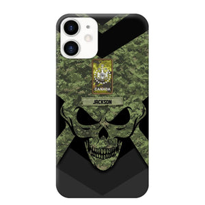 Personalized Canadian Soldier/ Veteran Rank Camo with Name Phonecase Printed 23FEB-HQ10