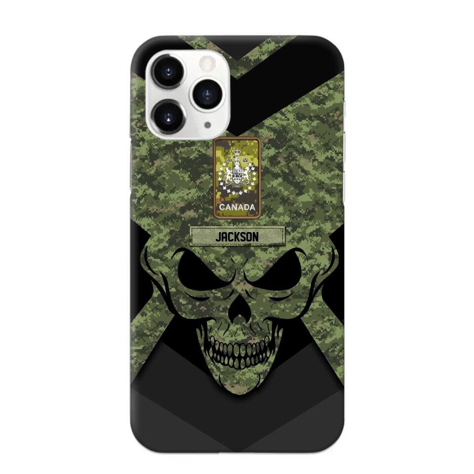 Personalized Canadian Soldier/ Veteran Rank Camo with Name Phonecase Printed 23FEB-HQ10