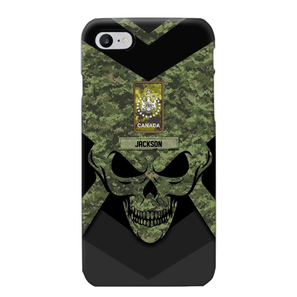 Personalized Canadian Soldier/ Veteran Rank Camo with Name Phonecase Printed 23FEB-HQ10