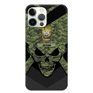 Personalized Canadian Soldier/ Veteran Rank Camo with Name Phonecase Printed 23FEB-HQ10