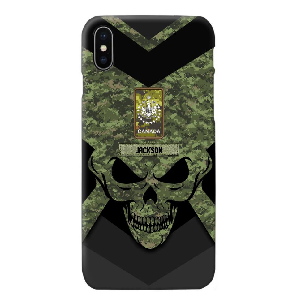 Personalized Canadian Soldier/ Veteran Rank Camo with Name Phonecase Printed 23FEB-HQ10