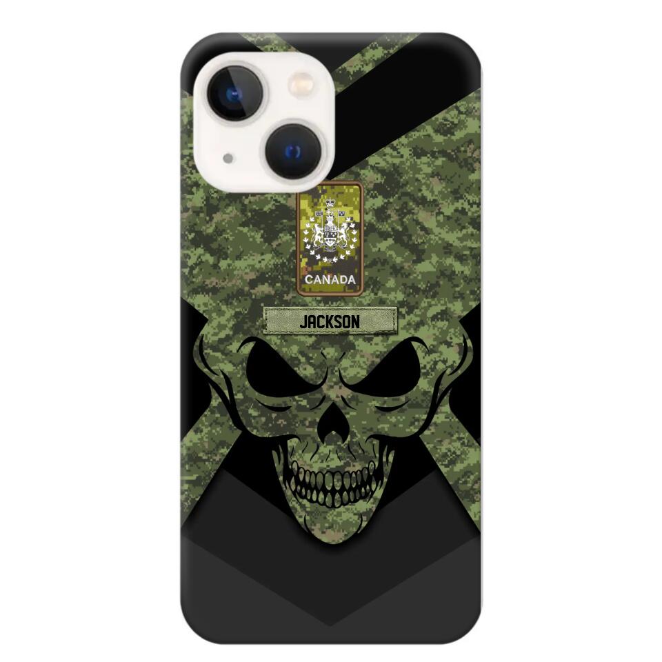 Personalized Canadian Soldier/ Veteran Rank Camo with Name Phonecase Printed 23FEB-HQ10