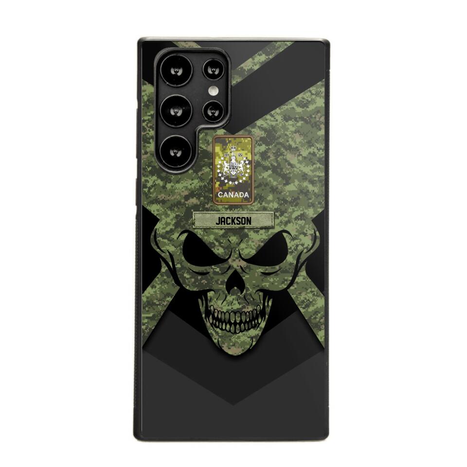 Personalized Canadian Soldier/ Veteran Rank Camo with Name Phonecase Printed 23FEB-HQ10