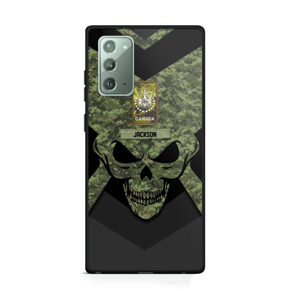 Personalized Canadian Soldier/ Veteran Rank Camo with Name Phonecase Printed 23FEB-HQ10