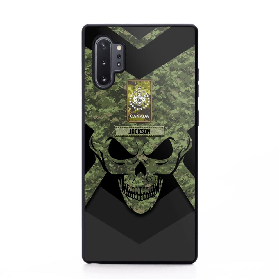 Personalized Canadian Soldier/ Veteran Rank Camo with Name Phonecase Printed 23FEB-HQ10