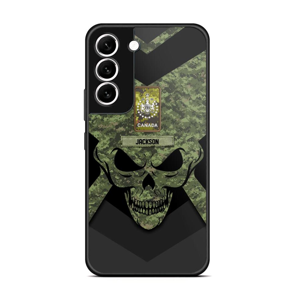 Personalized Canadian Soldier/ Veteran Rank Camo with Name Phonecase Printed 23FEB-HQ10