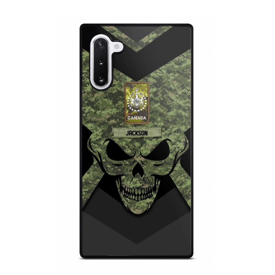 Personalized Canadian Soldier/ Veteran Rank Camo with Name Phonecase Printed 23FEB-HQ10