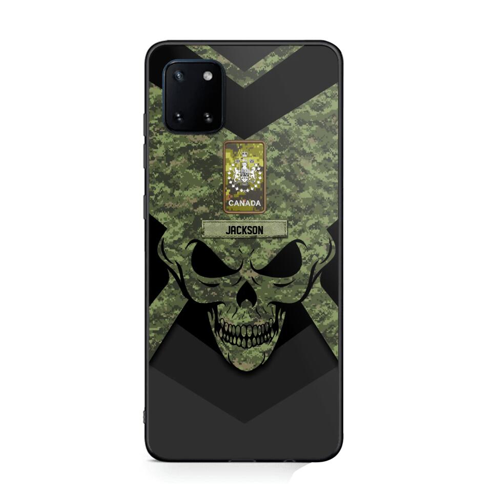 Personalized Canadian Soldier/ Veteran Rank Camo with Name Phonecase Printed 23FEB-HQ10