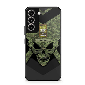 Personalized Canadian Soldier/ Veteran Rank Camo with Name Phonecase Printed 23FEB-HQ10