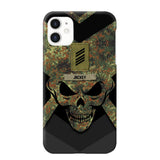 Personalized German Soldier/ Veteran Rank Camo with Name Phonecase Printed 23FEB-HQ10