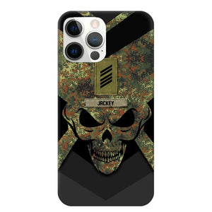 Personalized German Soldier/ Veteran Rank Camo with Name Phonecase Printed 23FEB-HQ10