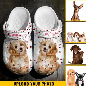 Personalized Image Dogs & Name Clog Slipper Shoes Printed 23FEB-VD13