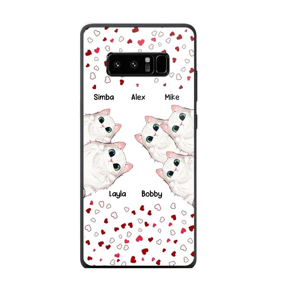 Personalized Cat Lovers Heart Phonecase Printed 23FEB-VD13