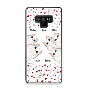 Personalized Cat Lovers Heart Phonecase Printed 23FEB-VD13