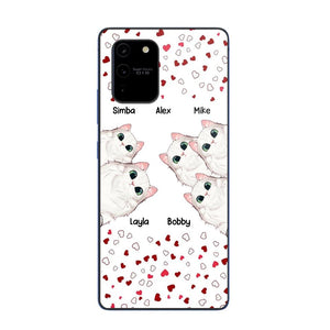 Personalized Cat Lovers Heart Phonecase Printed 23FEB-VD13