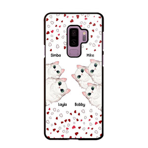 Personalized Cat Lovers Heart Phonecase Printed 23FEB-VD13