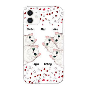 Personalized Cat Lovers Heart Phonecase Printed 23FEB-VD13