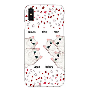 Personalized Cat Lovers Heart Phonecase Printed 23FEB-VD13