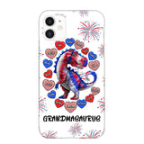 Personalized Grandmasaurus Nana Aunt Mom Kid Name Heart US Phonecase Printed PNVD1602