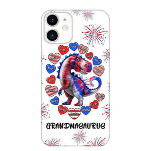 Personalized Grandmasaurus Nana Aunt Mom Kid Name Heart US Phonecase Printed PNVD1602