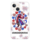 Personalized Grandmasaurus Nana Aunt Mom Kid Name Heart US Phonecase Printed PNVD1602