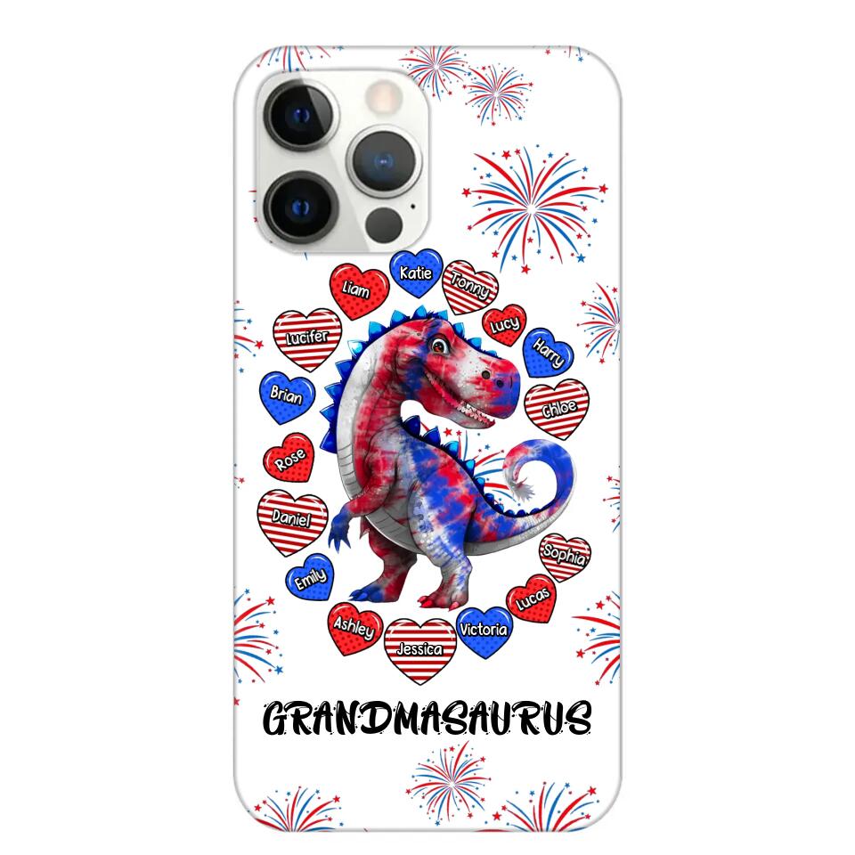 Personalized Grandmasaurus Nana Aunt Mom Kid Name Heart US Phonecase Printed PNVD1602