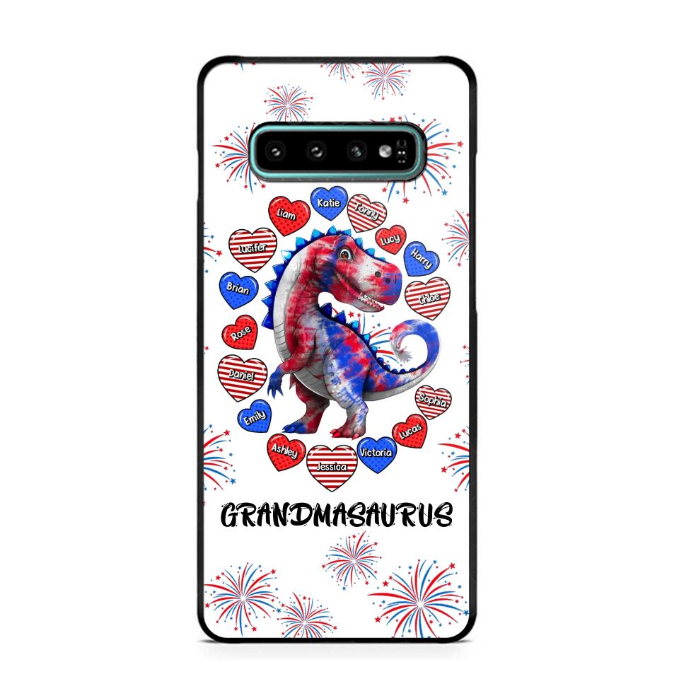 Personalized Grandmasaurus Nana Aunt Mom Kid Name Heart US Phonecase Printed PNVD1602