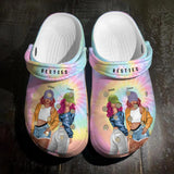 Personalized Besties Clog Slipper Shoes Printed QTDT2002