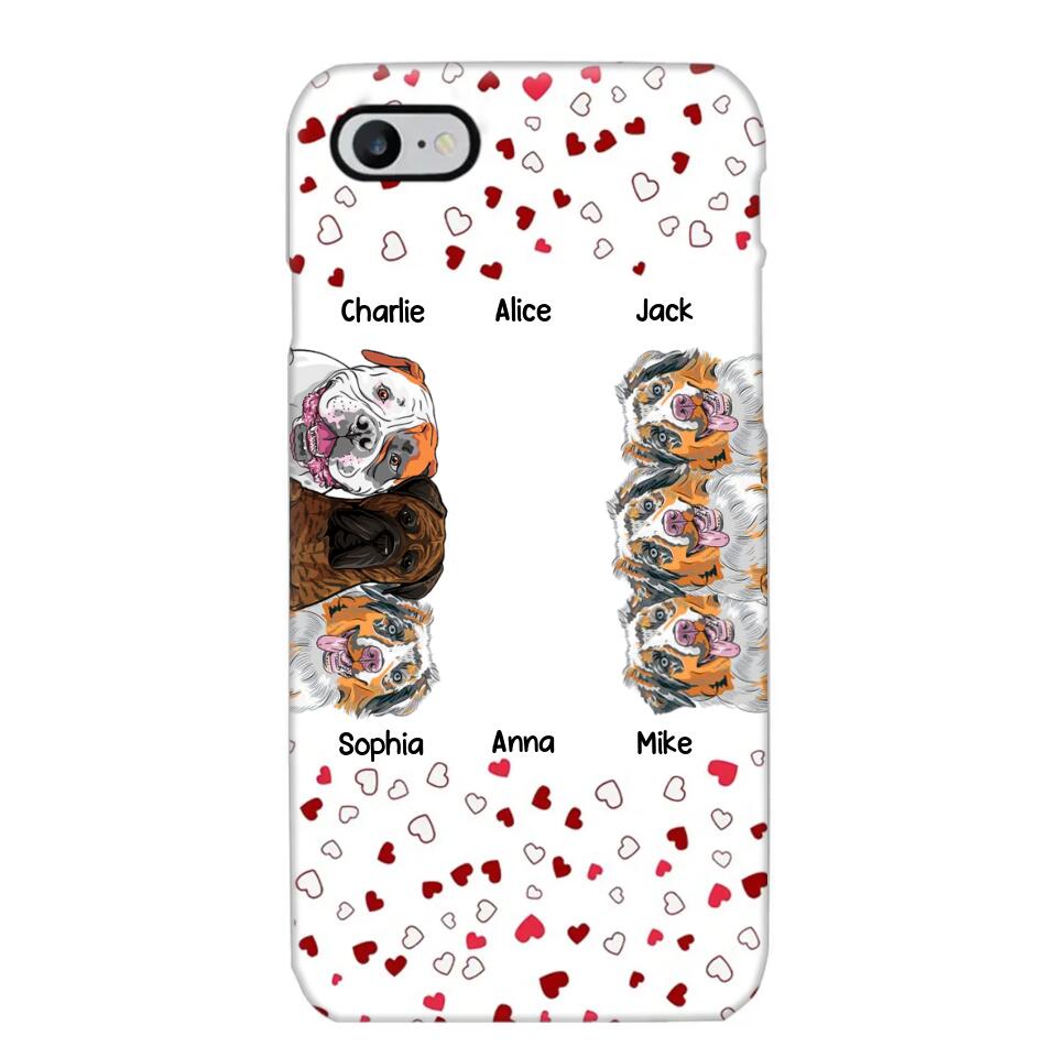 Personalized Hearts Dog Lovers Phonecase Printed 23FEB-VD20