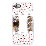 Personalized Hearts Dog Lovers Phonecase Printed 23FEB-VD20