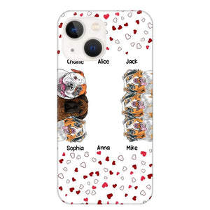 Personalized Hearts Dog Lovers Phonecase Printed 23FEB-VD20