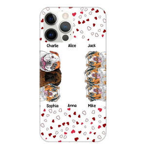 Personalized Hearts Dog Lovers Phonecase Printed 23FEB-VD20