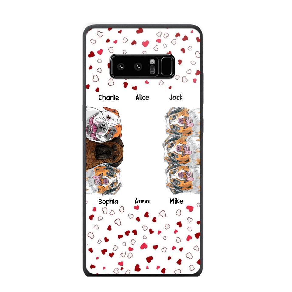 Personalized Hearts Dog Lovers Phonecase Printed 23FEB-VD20