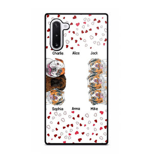 Personalized Hearts Dog Lovers Phonecase Printed 23FEB-VD20