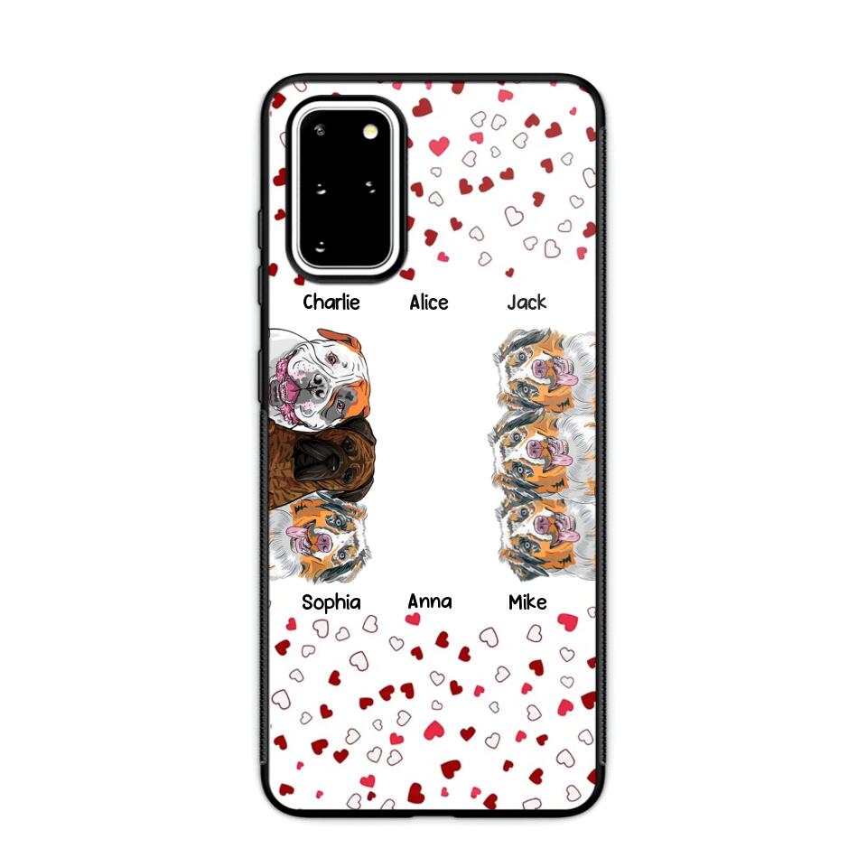 Personalized Hearts Dog Lovers Phonecase Printed 23FEB-VD20