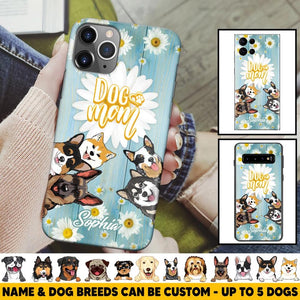 Personalized Flowers Dog Mom Dog Lovers Phonecase Printed QTHQ2002