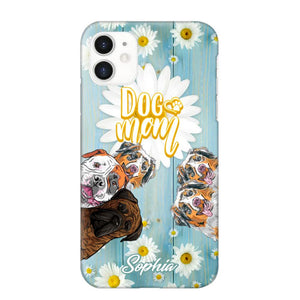 Personalized Flowers Dog Mom Dog Lovers Phonecase Printed QTHQ2002