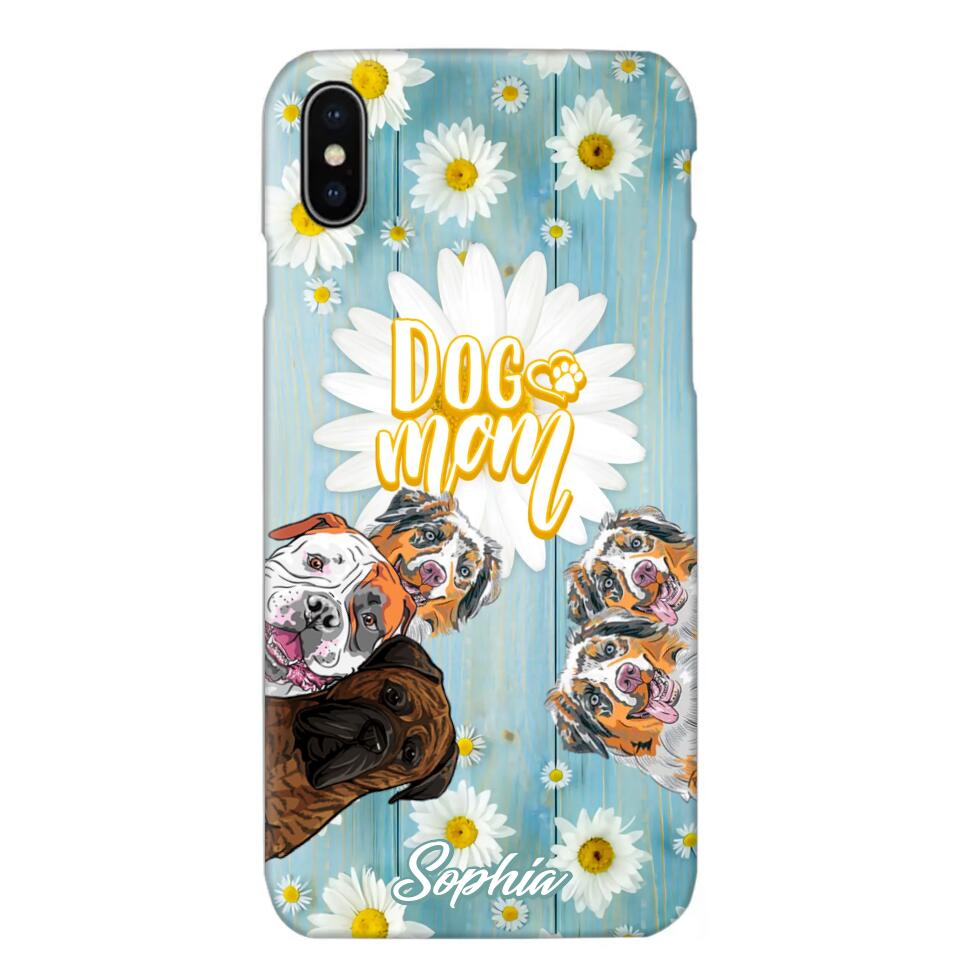 Personalized Flowers Dog Mom Dog Lovers Phonecase Printed QTHQ2002