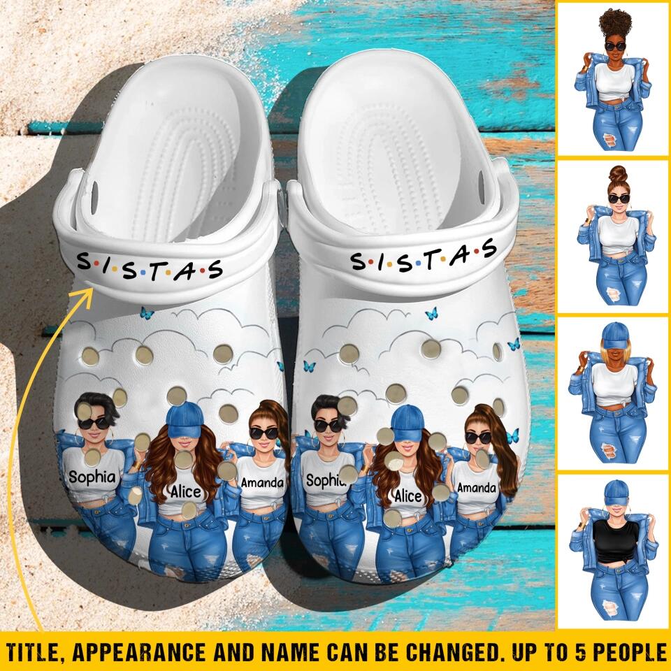 Personalized Besties Gift Clog Slipper Shoes Printed QTVD2202