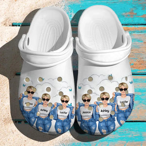 Personalized Besties Gift Clog Slipper Shoes Printed QTVD2202