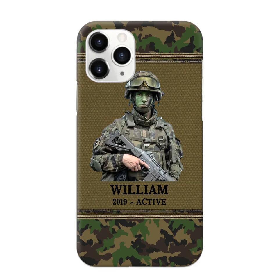 Personalized Upload Photo Swiss Veteran/Soldier Phonecase Printed 23FEB-HQ28