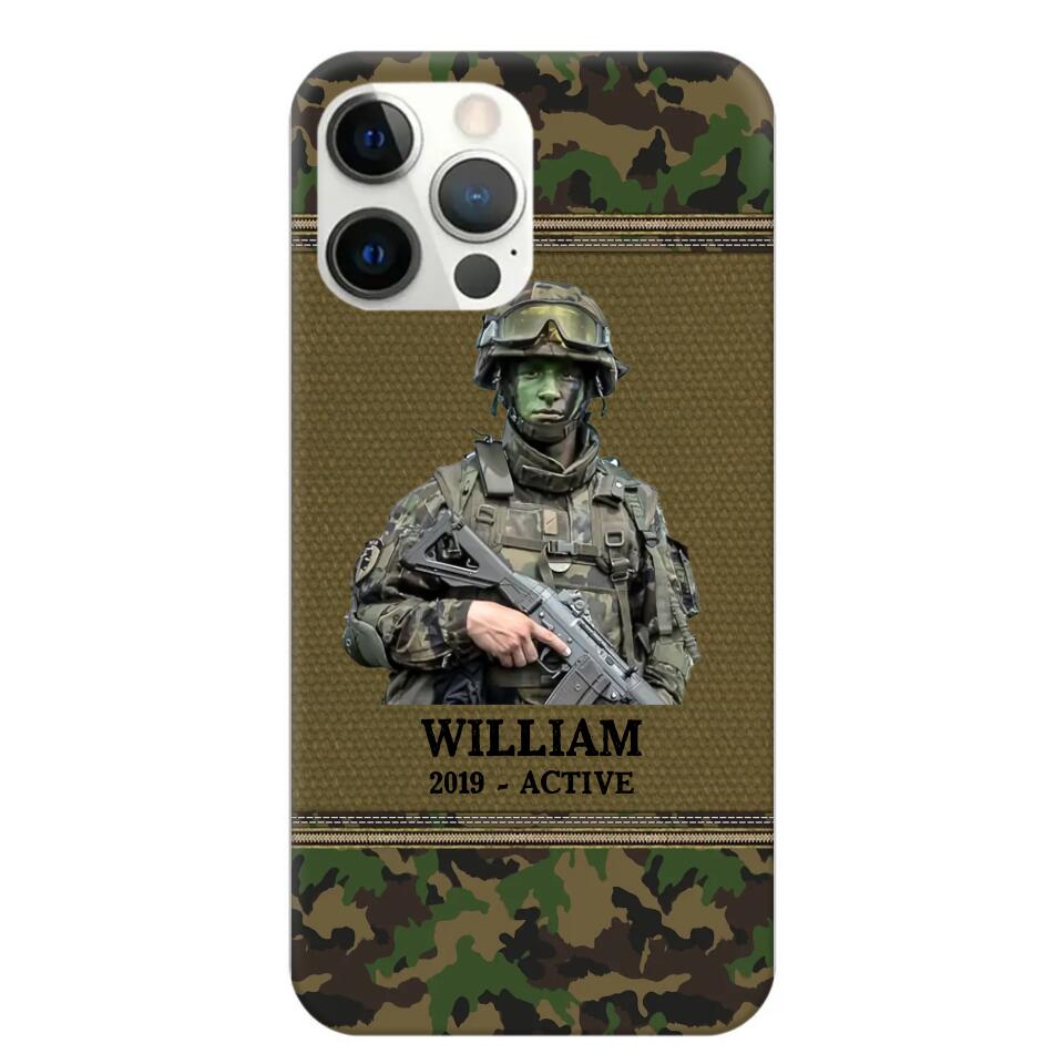 Personalized Upload Photo Swiss Veteran/Soldier Phonecase Printed 23FEB-HQ28