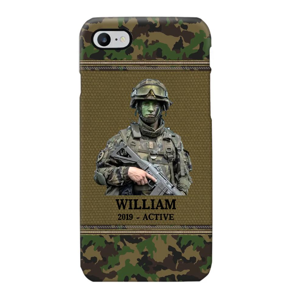 Personalized Upload Photo Swiss Veteran/Soldier Phonecase Printed 23FEB-HQ28