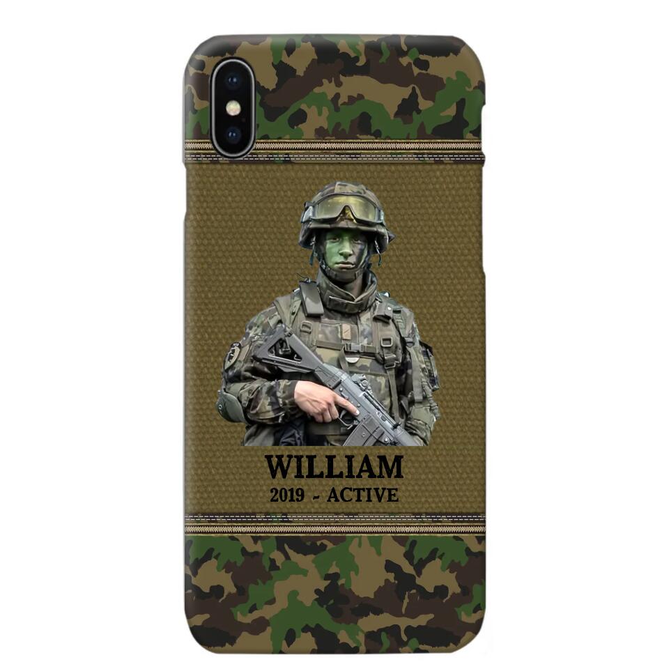 Personalized Upload Photo Swiss Veteran/Soldier Phonecase Printed 23FEB-HQ28