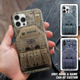 Personalized UK Veteran/Soldier Uniform Rank Camo Phonecase Printed 23MAR-DT01