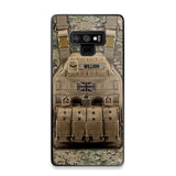 Personalized UK Veteran/Soldier Uniform Rank Camo Phonecase Printed 23MAR-DT01